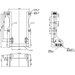 Rutulinė mova JCB tvirtinimo atrama 270mm, rutulinė mova 80mm RO881I2730C