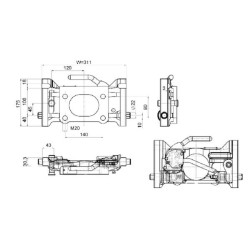 Adapterio plokštė 311mm H160 057311420A11