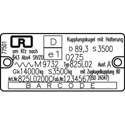 Apatinis kablys su grąžulu RO826L24372
