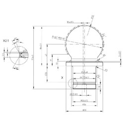 Rutulinė mova 80 mm su veržle RO71177