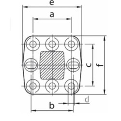 Vilkimo kilpa su flanšu 110x100mm, Cat 3 Ø42mm 006521611A02