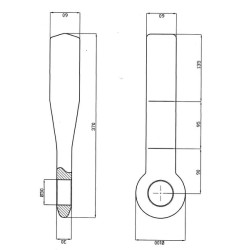Vilkimo kilpa, be įvorės 60x60 50mm BE606050