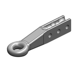 Vilkimo kilpa Ø50mm H-Schaft 80x60 3-Loch Ø25mm ISO 20019 00651421A01