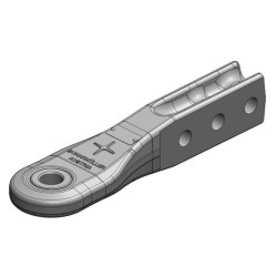 Vilkimo akis katė. 2 Ø33mm H-Schaft 80x60 3-Loch Ø25mm 006511500A01