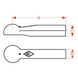 Privirinama vilkimo kilpa Rutulinė mova 80 mm kvadratinė 8004492