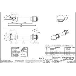 Vilkimo ąsos rutulys, apvalus velenas 00658920A02