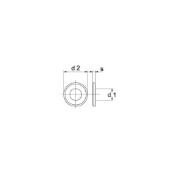 Poveržlė M10x20x2mm, Plieninė cinkuota DIN 125b Kramp 125B10