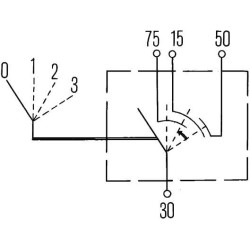 Uždegimo / starterio jungiklis, 12V, 0-1-2-3 6JK007232001