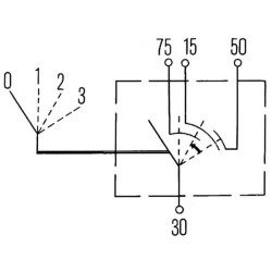 Uždegimo / starterio jungiklis, 12V, 0-1-2-3 6JK007232011