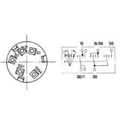 Uždegimo jungiklis P-0-1-2, Cobo 14120000