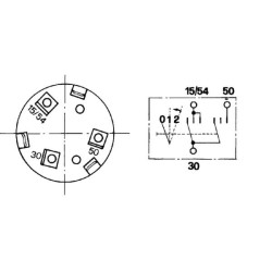 Uždegimo jungiklis 0-1-2, Cobo 14160000