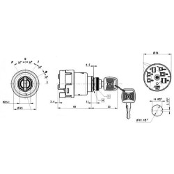 Uždegimo jungiklis P-0-1-2-3, Cobo 1403230000