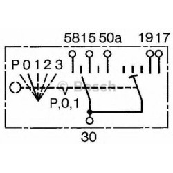 Uždegimo jungiklis P-0-1-2-3, Bosch 0342316002