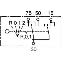 Uždegimo jungiklis R-0-1-2, Bosch 0342309010