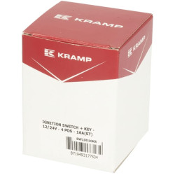 Užvedimo jungiklis su rakteliu, 12/24V, 4 padėtys, 16A, varžtiniai gnybtai SW10010KR