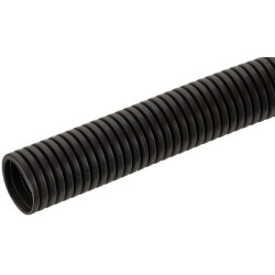 Apsauginis vamzdis 22mm 25m lankstus gofruotas, uždaras, juodas FTBLC22025