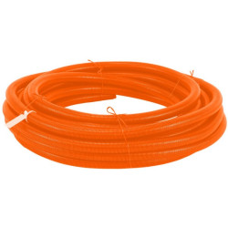 Apsauginis vamzdis 22mm 25m lankstus gofruotas, atviras, oranžinis FTOR22025