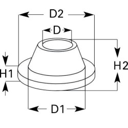 Kabelio tarpiklis, 8x12x1mm uždaras KB2308