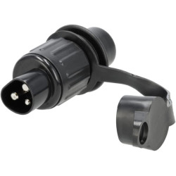 Kištukas 3 kontaktų, plastikinis, 12/24V, ašmenų gnybtai (pak. 10 vnt) TR00013KRPACK