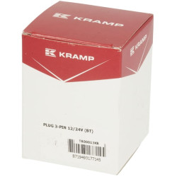 Kištukas 3 kontaktų, plastikinis, 12/24V, ašmenų gnybtai TR00013KR