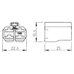 Kabelio antgalis Korpusas 5 kontaktų 026097JAE
