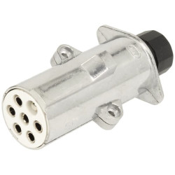 Priekabos kištukas 7 kontaktų, aliuminis, 24V, varžtiniai gnybtai TR00012KR