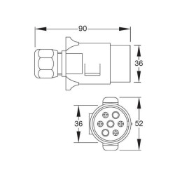 Kištukas 7 kontaktas 1409901