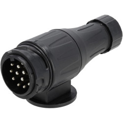 Priekabos kištukas 13 kontaktų, plastikinis, 12V, ilgo tipo, varžtiniai gnybtai (pak. 10 vnt) TR00005KRPACK