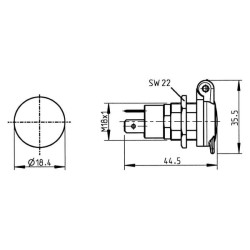 2 polių lizdas, Erich Jaeger 151060JAE
