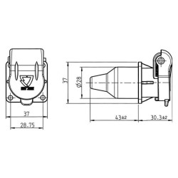 Gniazdo 3 - biegunowe, Erich Jaeger 151166JAE