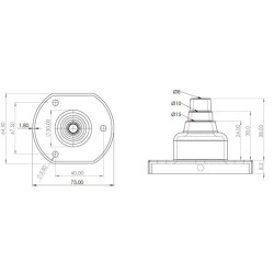 Guminis 7 kontaktų lizdo sandariklis, apsauginis dangtelis 8 mm/10 mm/15 mm TR00016KR