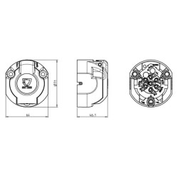 7 polių lizdas, Erich Jaeger 101280JAE