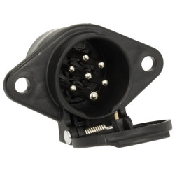 Priekabos lizdas, 7 kontaktų, plastikinis dangtelis, 24 V, varžtiniai gnybtai TR00010KR