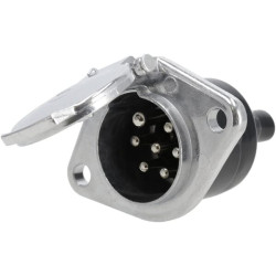 Priekabos lizdas 7-pin, aliuminis, 24V, varžtiniai gnybtai TR00011KR