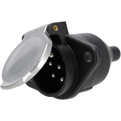 Priekabos lizdas 7 kontaktų, metalinis dangtelis, 24 V, varžtiniai gnybtai TR00009KR