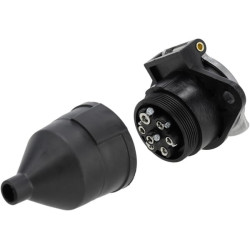 Priekabos lizdas 7 kontaktų, metalinis dangtelis, 24 V, varžtiniai gnybtai TR00009KR