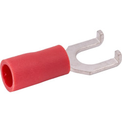 Šakės gnybtas, raudonas, 0,5–1 mm² Ø4 mm (100x) LA9275CKR