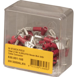 Gnybtų mentė piggy back, moteriška/vyriška raudona, 0,5-1mm² 6,4x0,8mm (50x), Littelfuse LF561