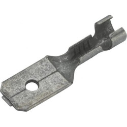 Gnybtų mentė vyriška, sidabrinė, 0,5-1mm² 6,3x0,8 mm, lizdinė plokštelė (100x), Hella 8KW043635013