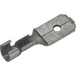 Gnybtų mentė vyriška, sidabrinė, 0,5-1mm² 6,3x0,8 mm, lizdinė plokštelė (100x), Hella 8KW043635013
