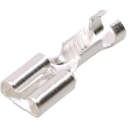 Gnybtų mentė moteriška, sidabrinė, 1,5–2,5 mm² 6,3 x 0,8 mm Ø6,3 mm, lizdinė plokštelė (100x), Hella 8KW744820003