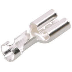 Gnybtų mentė moteriška, sidabrinė, 1,5–2,5 mm² 6,3 x 0,8 mm Ø6,3 mm, lizdinė plokštelė (100x), Hella 8KW744820003