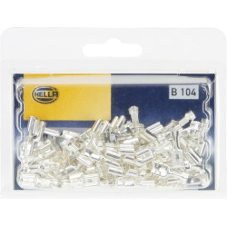 Gnybtų mentė moteriška, sidabrinė, 1,5–2,5 mm² 6,3 x 0,8 mm Ø6,3 mm, lizdinė plokštelė (100x), Hella 8KW744820003