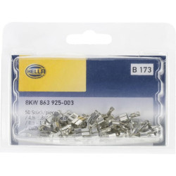 Gnybtų mentė moteriška, balta, 0,5–1,5 mm²4,8 / 5,8 / 6,8x0,8 mm, lizdinė plokštelė (50x), Hella 8KW863925003