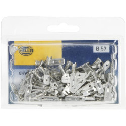 Gnybtų mentė, balta, 1,5-2,5 mm² 6,3 x 0,8 mm, lizdinė plokštelė (100x), Hella 8KW048056033