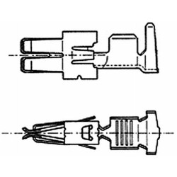 Gnybtų mentė moteriška, balta, 0,5-1 mm²4,8 / 6,3x0,8 mm, lizdinė plokštelė (50x), Hella 8KW172971002