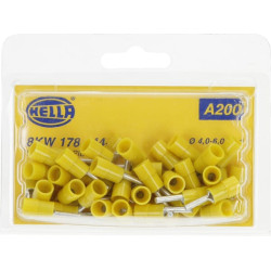 Smeigtukas, geltonas, A serija, 4-6 mm² lizdinė plokštelė (50x), Hella 8KW178044022