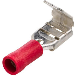 Gnybtų mentė moteriška, raudona, 0,5-1mm² 6,3x0,8 mm, lizdinė plokštelė (50x), Hella 8KW700143003