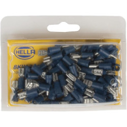 Gnybtų mentė moteriška, mėlyna, 1,5-2,5 mm² 4,8 x 0,5 mm, lizdinė plokštelė (100x), Hella 8KW744697003