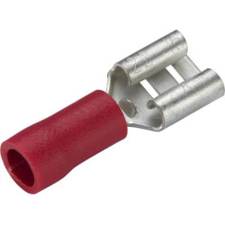 Gnybtų mentė moteriška, raudona, 0,5-1 mm² 6,3x0,8 mm, lizdinė plokštelė (15x), Hella 8KW044036812